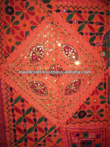 Camino de mesa de estilo Dobby de algodón 100% bordado indio - Product Image 5