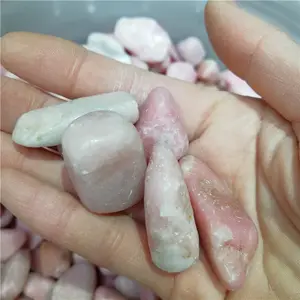 Değerli Pembe Gül Cilalı pembe gül Opal Kuvars Kristal Çakıl Eskitme Taş Ev Dekorasyon Için