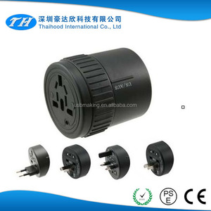 Chine en gros ac dc 5 v 2.1a charge rapide double usb universal mondial voyage adaptateur avec uk aus <span class=keywords><strong>ue</strong></span> usa bouchons - Product Image 4