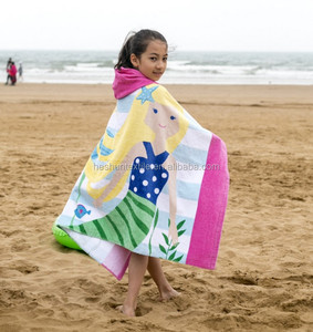 Quick dry 100% cotone colorfast velluto stampato bambini telo da bagno con cappuccio <span class=keywords><strong>poncho</strong></span> - Product Image 4