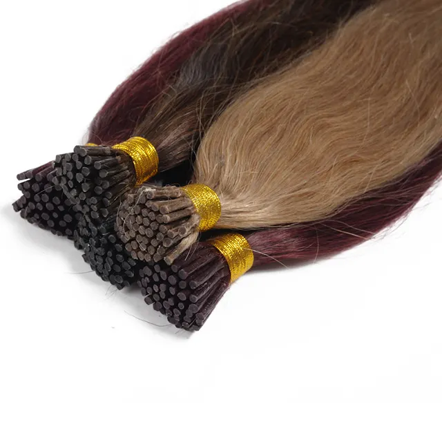 Ponta de extensão de cabelo pré-adesivo, vara de extensão 100% remy de cabelo humano 22 polegadas 0.75g
