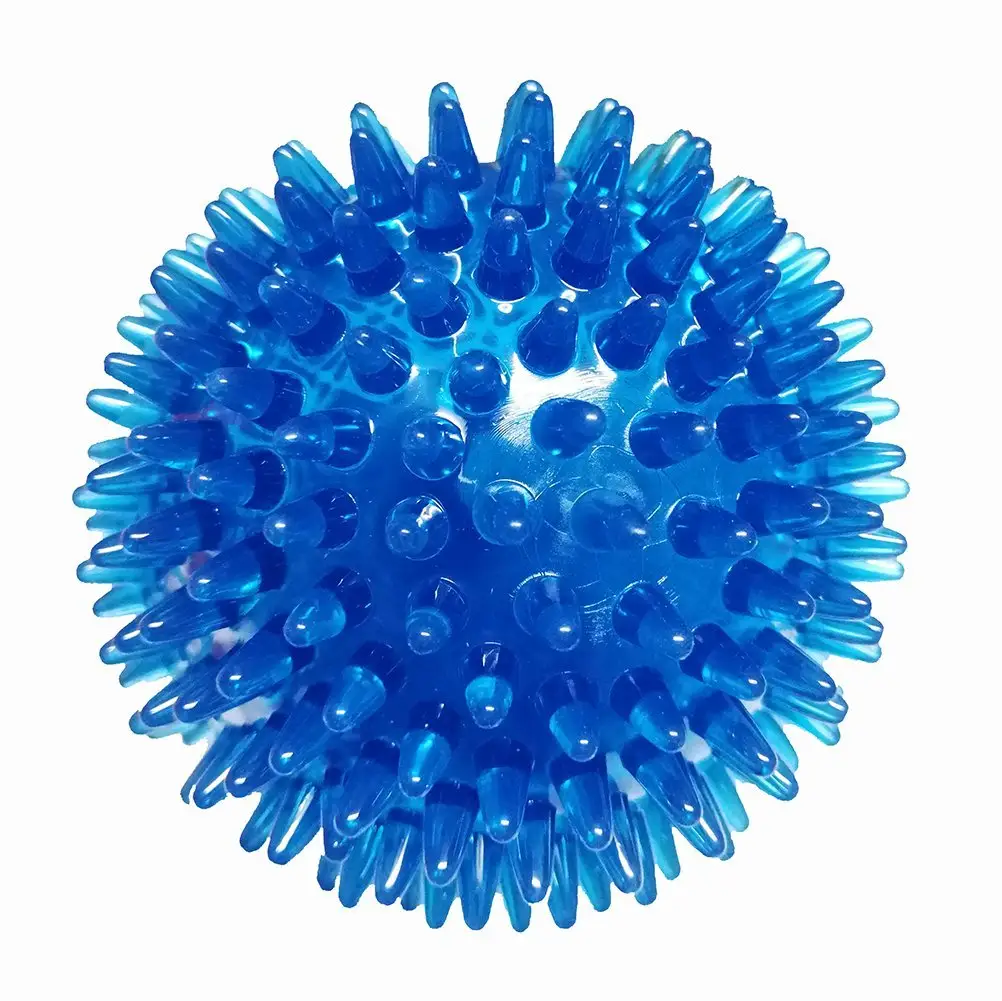 TPR Durable Dogs Toys Dog Ball Squeak Toys Bouncy Floating Teeth Cleaning Spiky Squeaky Ball