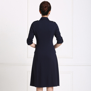 Profession Wholesale Classy Women <strong>Dresses</strong> Fancy Design Front Ladies <strong>Black</strong> <strong>Button</strong> <strong>Dress</strong> - Product Image 4