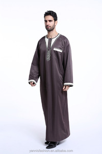 Uomini Arabia Thobe arabo Più Il Formato Islam Abbigliamento degli uomini di Abaya Caftano Islamico <span class=keywords><strong>Abiti</strong></span> Maschio Vestito Da Musulmano ETH802 - Product Image 2