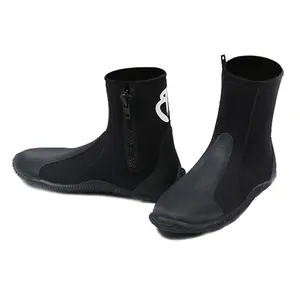 Tall Neoprene Water Sport Boots,Side zipper black Adult neoprene zipper boots