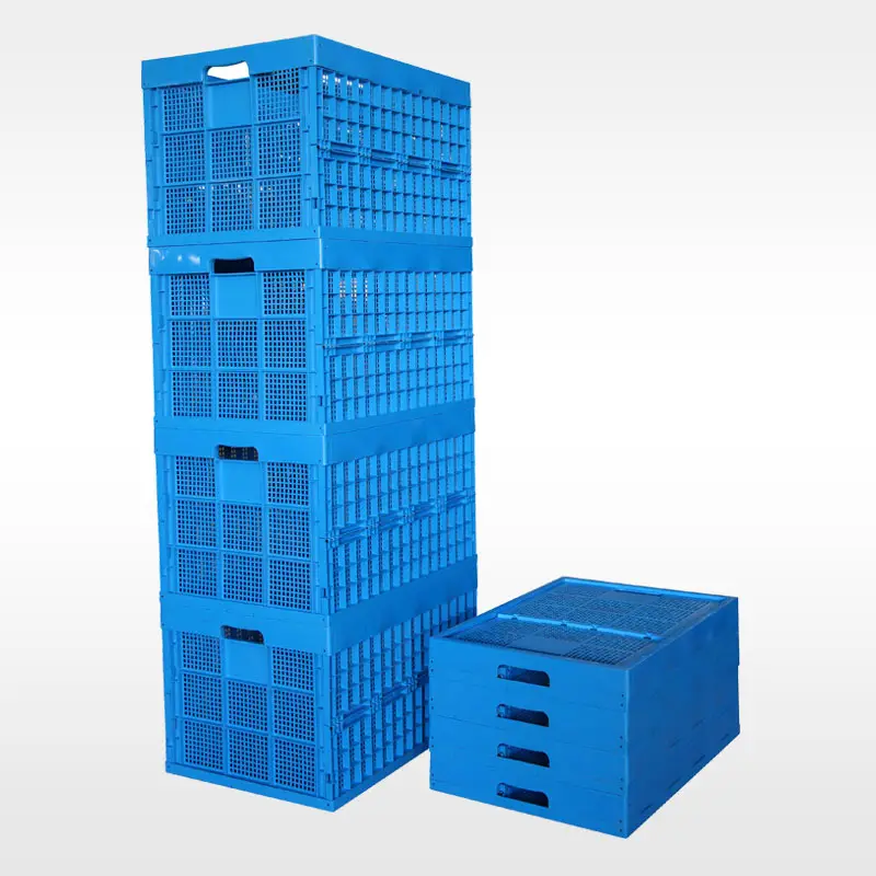 China Manufacture Fruit & Vegetable Storage Folding Plastic Crate