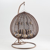 Panier suspendu Coussin Unique Chaise De Nid D'oiseau, Balancelle Coussin Rotin Chaise Berceau, en osier design suspendu oeuf chaise inde