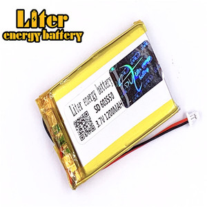 Plug 1.0-2 P 3.7 V 603550 1200 mah lipo battery Rechargeable solar li ion polymer lithium battery with PCM - Product Image 3