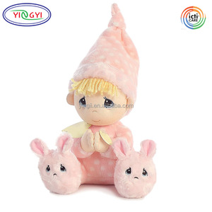 Muñeca de Peluche Personalizada A899, Directamente de Fábrica, Muñeca de Oración con Ojos de Lágrima, Muñeca de Peluche de Bebé <span class=keywords><strong>para</strong></span> <span class=keywords><strong>Dormir</strong></span> con Sombrero - Product Image 3