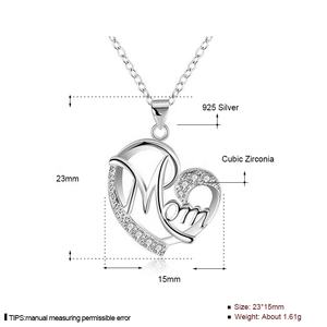 DC54 alfabet ibu 925 perak murni Saya cinta ibu tema liontin perak huruf tema ibu liontin untuk Kalung - Product Image 2