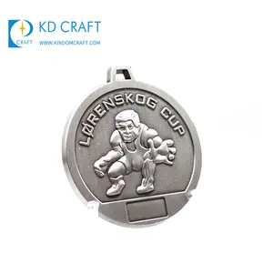 Hoge Kwaliteit Aangepaste Metalen Zinklegering Spuitgieten Doming 3d Antiek Zilveren Afwerking Katholieke Hanger Medaille