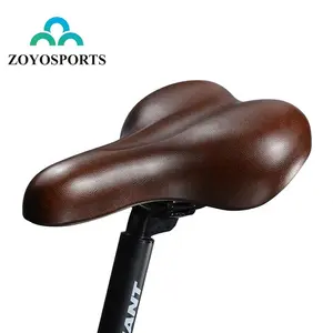 ZOYOSPORTS Bike ComfortableBicycle Saddle Leather Steel Rail Hollow Soft Cushion Road MTB Fixed Gear Bike Bicycle Cycling Saddle