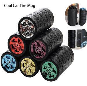 Marque privée 320ml pneu <span class=keywords><strong>de</strong></span> voiture tasse à café en acier inoxydable gobelet roue <span class=keywords><strong>de</strong></span> voiture tasse bouteille d'eau - Product Image 1