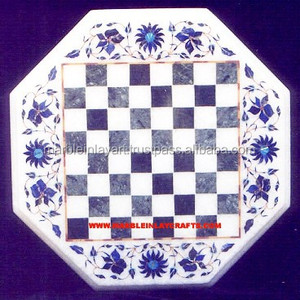 Beautiful Marble Inlay <b>Chess</b> <b>Table</b> Coffee Top - Product Image 1