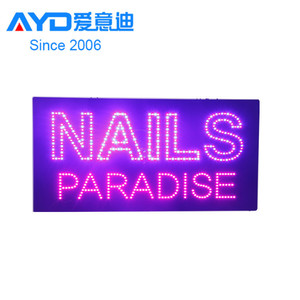 Ali China Express acrylique clignotant ongles paradis LED publicité boîtes à lumière magasin pneu Stand - Product Image 4
