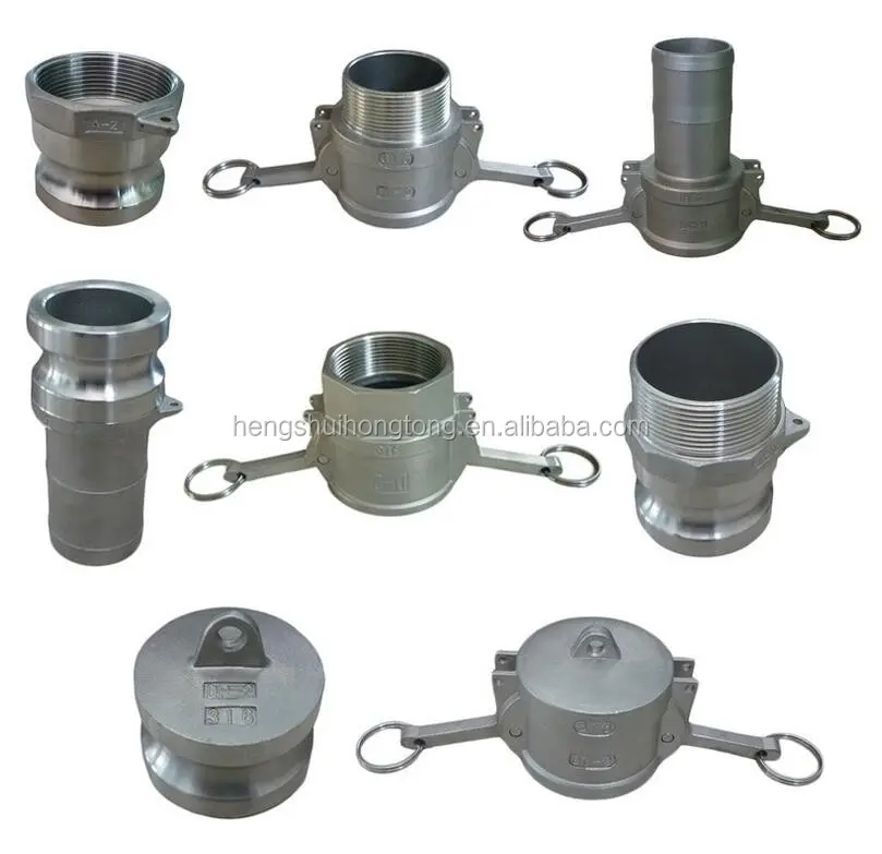 China Supplies Aluminum Casted Camlock Quick Coupling Hose coupler Fittings type A, B ,C, D, E , F, DC, DP