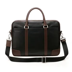 China Custom Style 15 Inch Men Business Casual Day Genuine Leather Laptop Bag