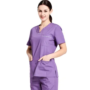 <span class=keywords><strong>Divisa</strong></span> Medica Estiva <span class=keywords><strong>da</strong></span> Donna per Infermiere, 65% Poliestere 35% Cotone, Tessuto Resistente e Resistente al Cloro - Product Image 4
