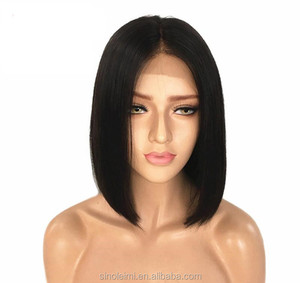 Virginal brasileño peluca del frente del cordón del pelo pre pellizcado natural unprcessed corto pelucas de cabeza pequeña - Product Image 4