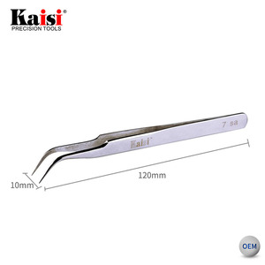Pinset Ujung Lengkung Baja Anti Karat Presisi Kaisi 7-Sa Anti-Magnet Anti-Acid Non-Korosif, Serbaguna, Promo Panas - Product Image 2
