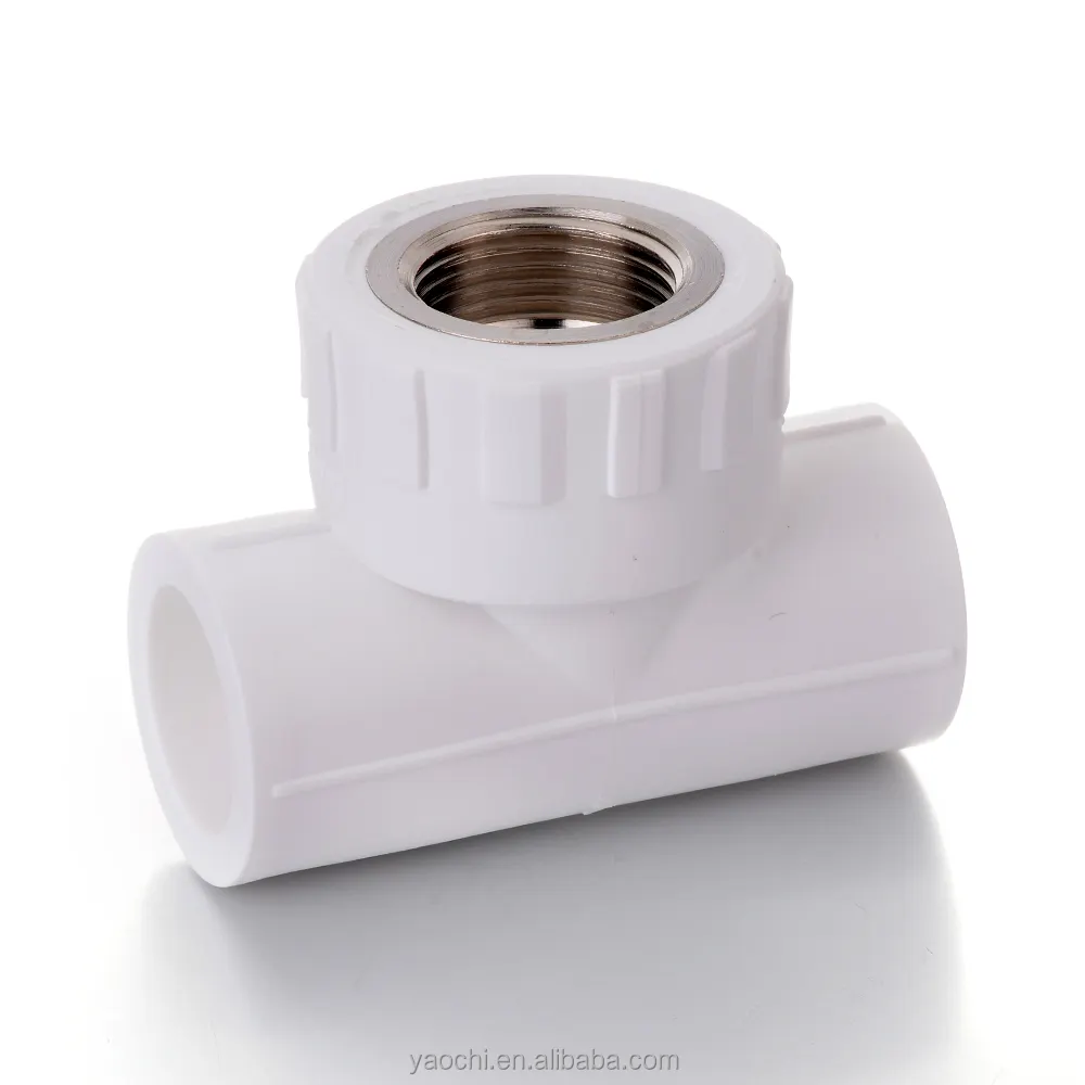 Taizhou huangyan melhor preço branco PPR acessórios para tubos internos-rosca tubos de cobre tee