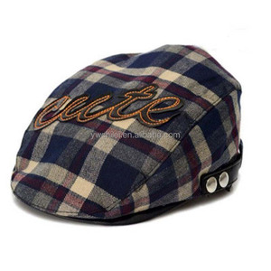 Bébé Enfants Enfants Garçons Soleil Beau Vérifier Cabbie Golf Pageboy Béret - Product Image 6