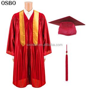 学術博士帽 使い捨て卒業ガウン＆無地のカラフルなストール/サッシュ - Product Image 1