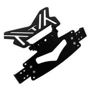 Unico Numero di Targa del Motociclo di Disegno Del Supporto Della Targa di Alluminio Nero Staffa/Numero di Targa Supporto JYI-038 - Product Image 2