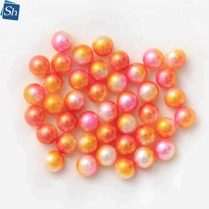 4-10mm ABSプラスチック真珠マーメイドカラー8mm Absプラスチック穴のない丸い真珠DIYジュエリー製造アクセサリー用 - Product Image 1