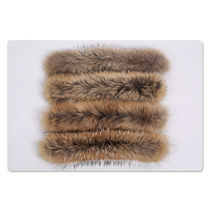 Collar de piel de mapache Real para Parkas, abrigo, capucha, decoración, cuello de piel peluda, calentador de cuello de invierno, chaqueta para hombres y mujeres, bufandas de piel genuina - Product Image 3