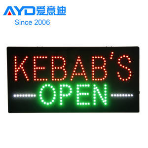 Panneau acrylique à LED, Panneau <span class=keywords><strong>ouvert</strong></span> à LED, Open <span class=keywords><strong>Kebab</strong></span> Now Cooking LED Signs - Product Image 2