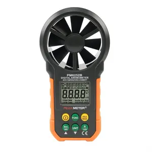 MS6252B Anemometer Luft geschwindigkeit Durchfluss temperatur Luft feuchtigkeit 3 in1 Test messer USB