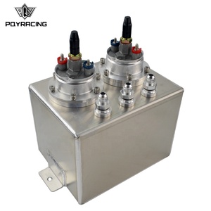 Réservoir de surtension/surtension de carburant 3L à double billette en aluminium avec 2 pièces 044 pompe à carburant argent ou noir PQY-TK84044 - Product Image 2