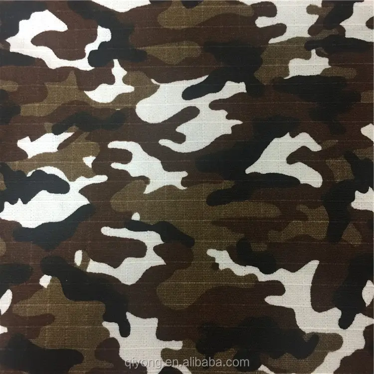 Wholesale Cheap 100% Cotton Check Rib Stop Brown Desert Camouflage Printed FabricためGarments