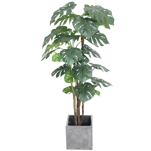 Sempreverde <span class=keywords><strong>di</strong></span> alta Simulazione Artificiale Monstera Deliciosa Piante <span class=keywords><strong>di</strong></span> Corteccia <span class=keywords><strong>di</strong></span> Albero con il Nero Vaso <span class=keywords><strong>di</strong></span> Plastica per La Casa e Giardino Decorazione - Product Image 2