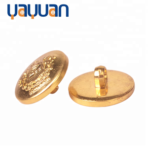 2024 Matte Vàng nhựa <span class=keywords><strong>ABS</strong></span> <span class=keywords><strong>Shank</strong></span> nút với logo dập nổi - Product Image 1