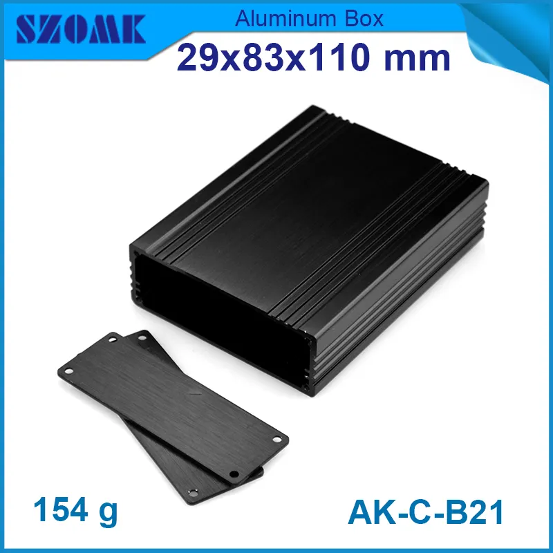 높은 품질 와이어 드로잉 블랙 컬러 열 싱크 금속 압출 알루미늄 접합 상자