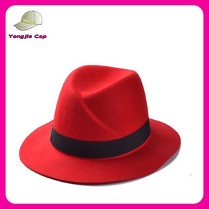 la <span class=keywords><strong>calle</strong></span> betmar las mujeres inteligentes rojo vestido de las mujeres de fieltro de lana sombrero de venta al por mayor - Product Image 1