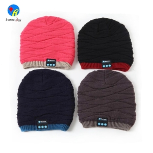 2018 New Fashion wireless earphone winter Beanie hat <span class=keywords><strong>Bluetooth</strong></span> - Product Image 2