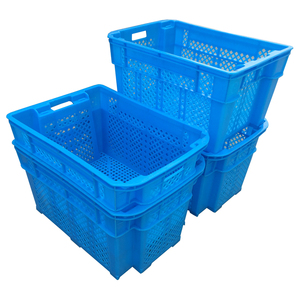 600*400*200mm Industrial Storage Container Basket Plastic <strong>Stackable</strong> <strong>Crate</strong> - Product Image 5