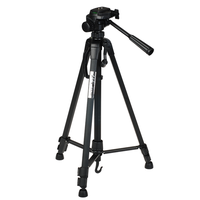 Trépied professionnel WF-3520 noir pour appareil photo et caméscope, téléphone portable et vidéo avec tête de poignée et extenseur de trépied pour photo