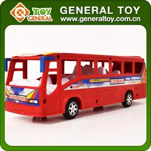 Grande ônibus de escola de brinquedo de plástico vermelho