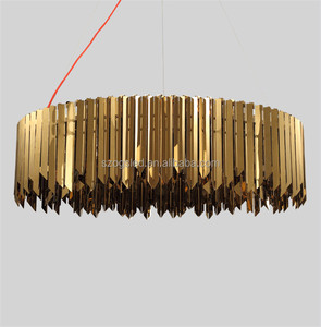 Nouveau <span class=keywords><strong>Design</strong></span> <span class=keywords><strong>Lustre</strong></span> Moderne Creative Suspendus Lumières Or ou <span class=keywords><strong>Chrome</strong></span> avec En Acier Inoxydable pour Hôtel - Product Image 6