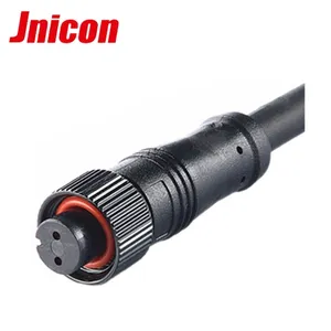 Mini conectores impermeables de 12v ip65, diámetro de 12mm, 2 pines, conectores de plástico eléctricos automáticos