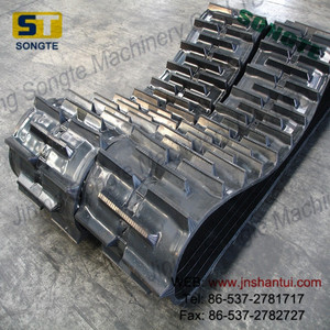 Nouvelle chenille en caoutchouc OEM pour excavatrice (noire) 300 kg, train de roulement, garantie 1 an pour de nombreuses marques, vente directe usine - Product Image 2