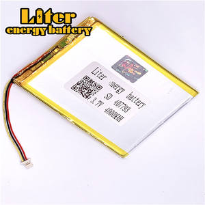 Connector 1,0-<span class=keywords><strong>3</strong></span> p <span class=keywords><strong>3</strong></span>,7 V 407793 4000 mAh factory high quality Lithium Polymer Li-ion battery liPo battery - Product Image 1