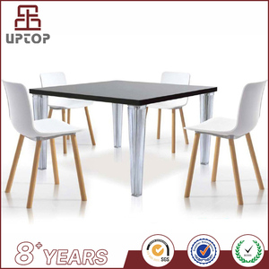 (SP-UC007) De Mode à manger <span class=keywords><strong>sans</strong></span> bras <span class=keywords><strong>chaise</strong></span> en plastique avec pieds en bois - Product Image 1