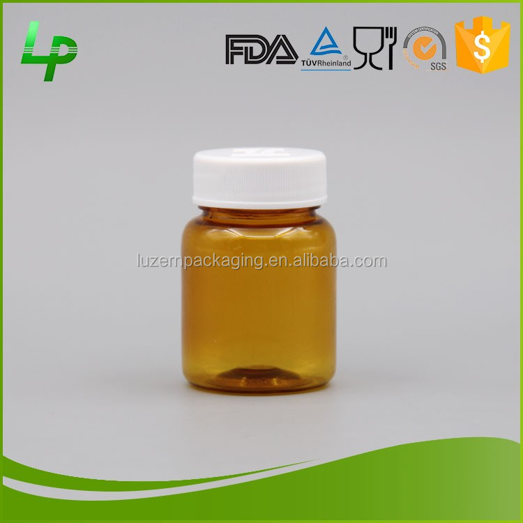 32 мл ПЭТ Пластик Коричневый Медицинский Флакон С Завинчивающейся Крышкой