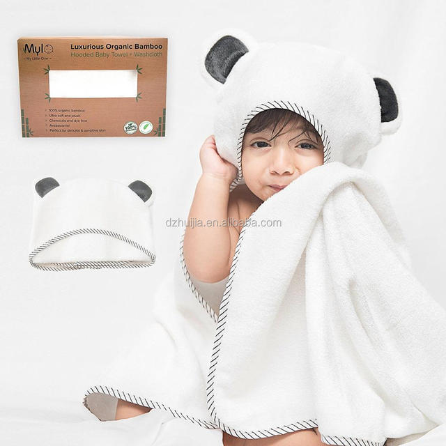 Wholesale Organic Bamboo Kids Bathrobe Baby Hooded Towel Kids Bath Towel