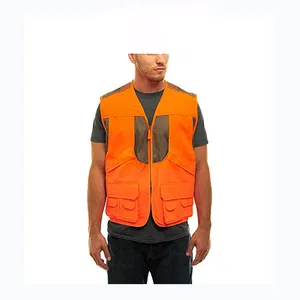 Wholesale sleeveless men mesh hunting vest breathable in orange